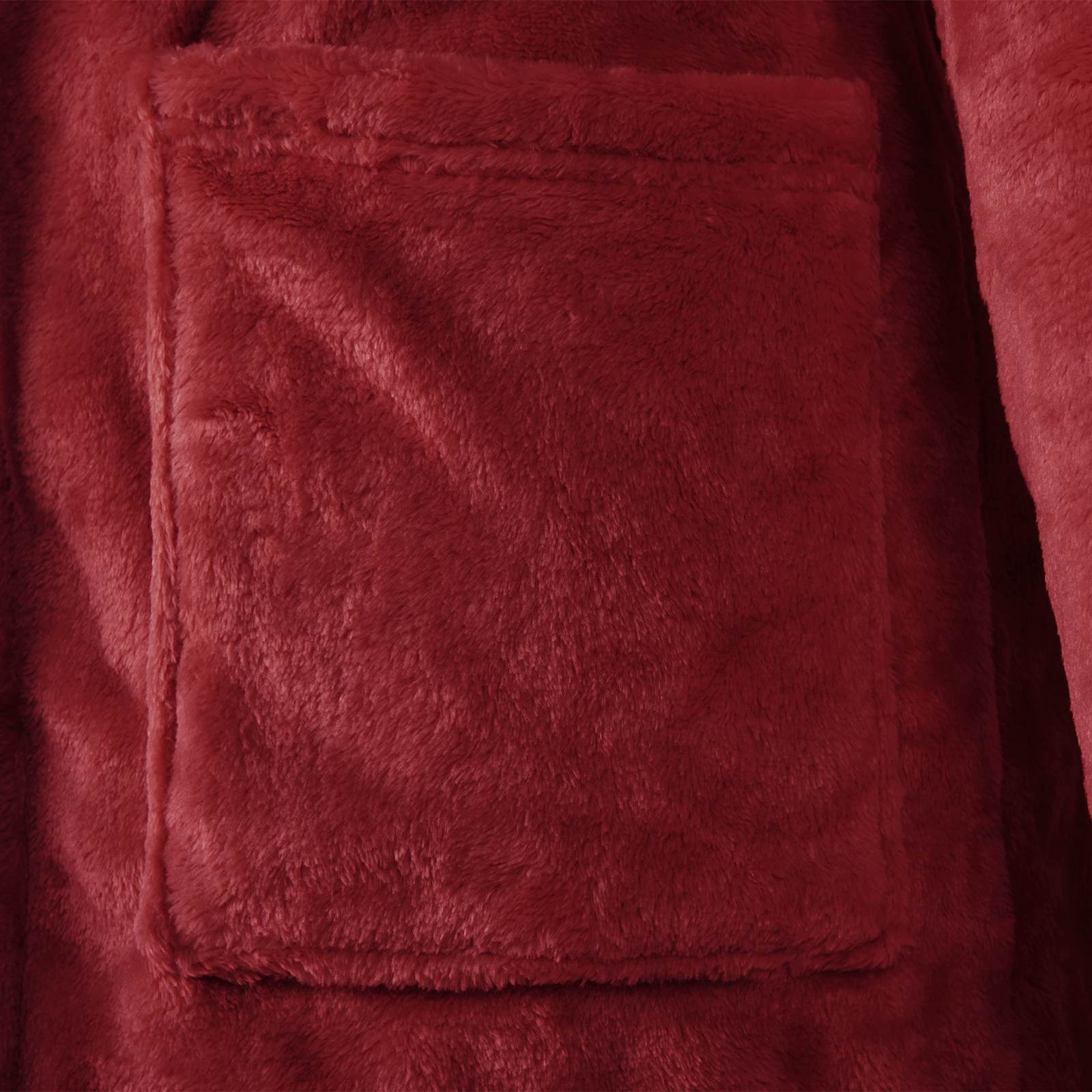 Kupaći kaput s kapuljačom Bordeaux Crvena xl Flanel