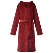 Kupaći kaput s kapuljačom Bordeaux Crvena xl Flanel