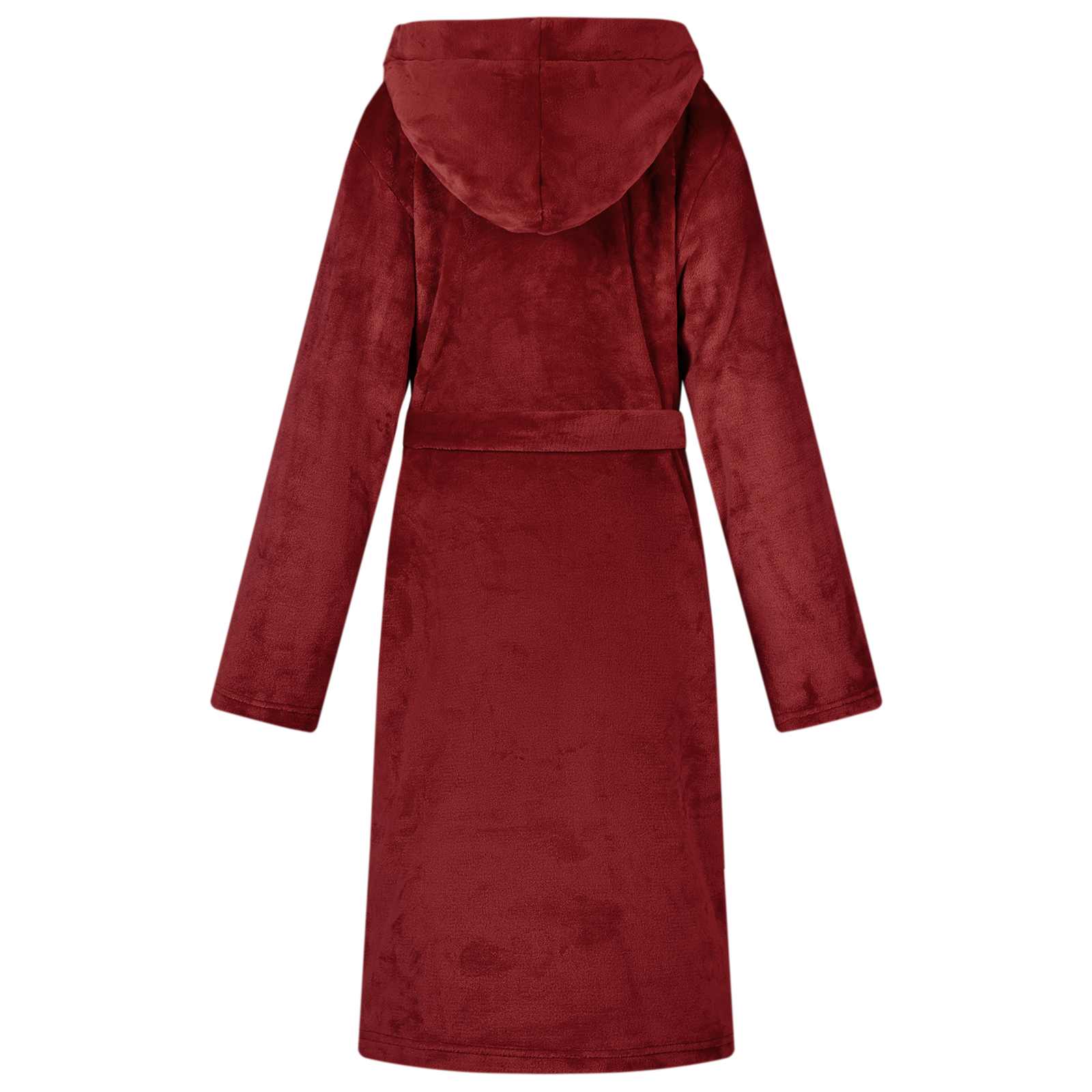 Kupaći kaput s kapuljačom Bordeaux Crvena xl Flanel