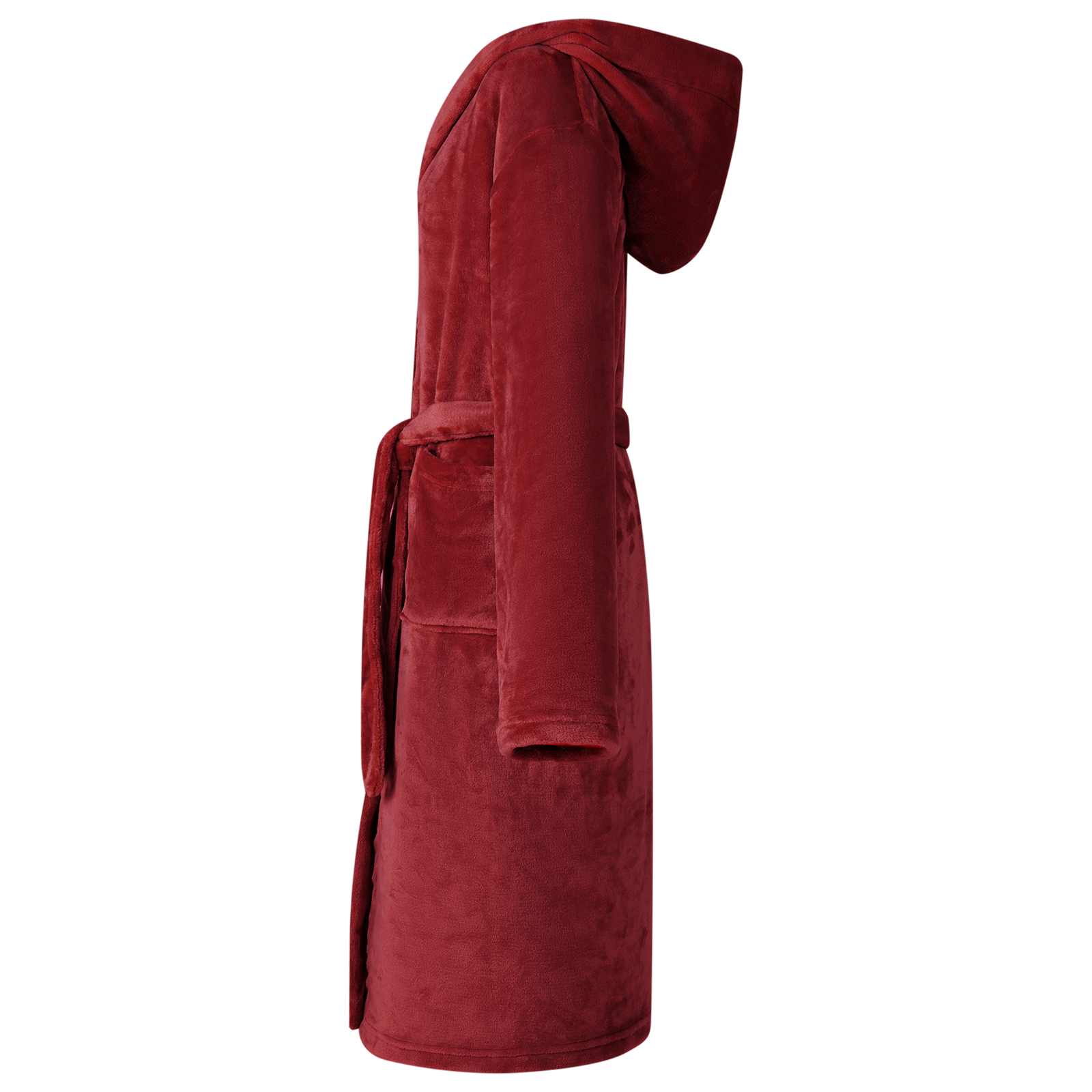 Kupaći kaput s kapuljačom Bordeaux Crvena xl Flanel