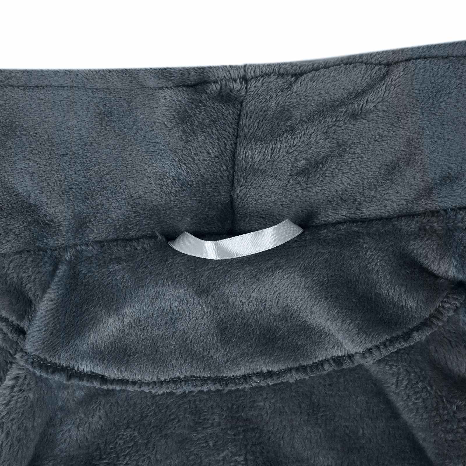 Bade mantil bez kapuljače Mornarsko plava l Flanel