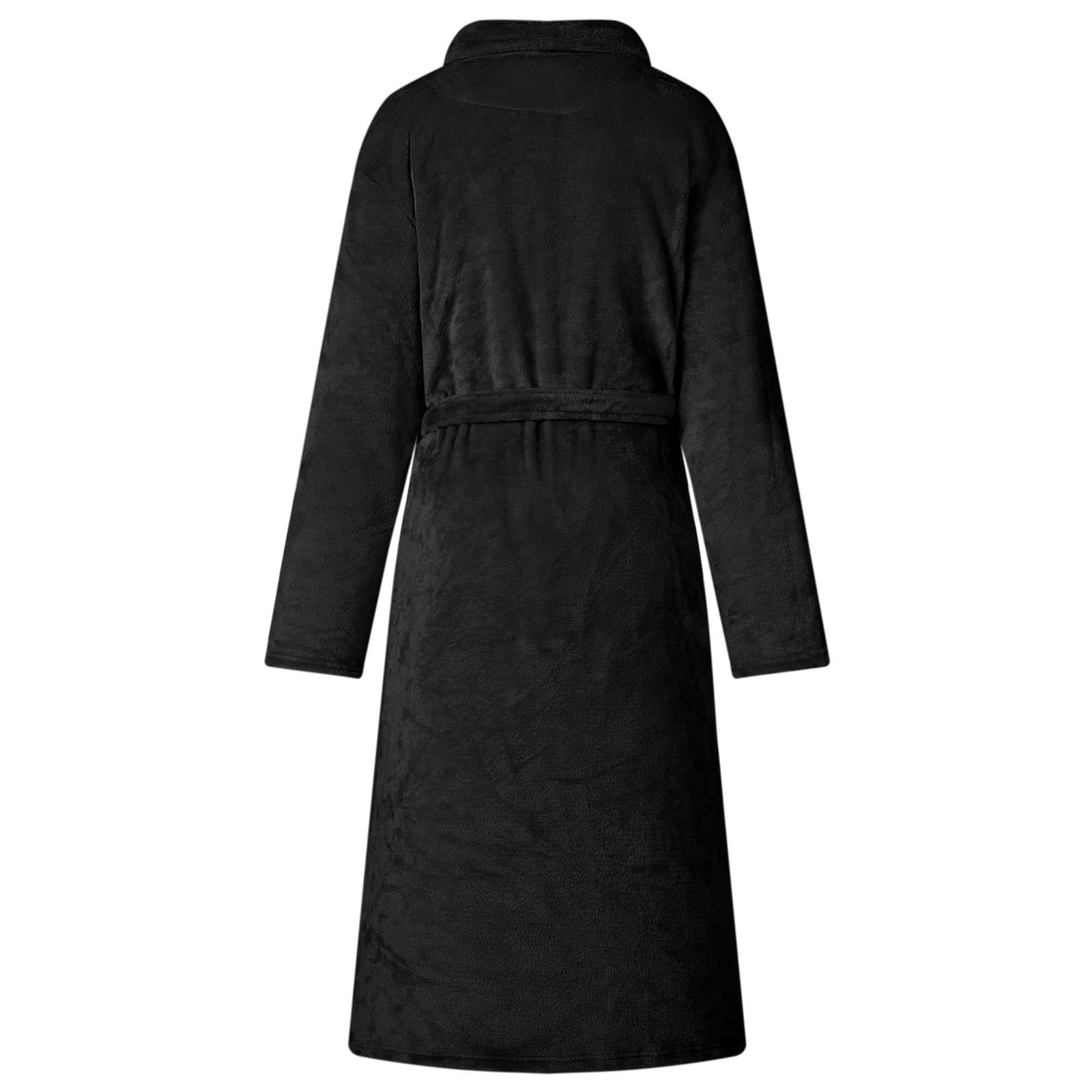 Bade mantil bez kapuljače Crna xxl Flanel