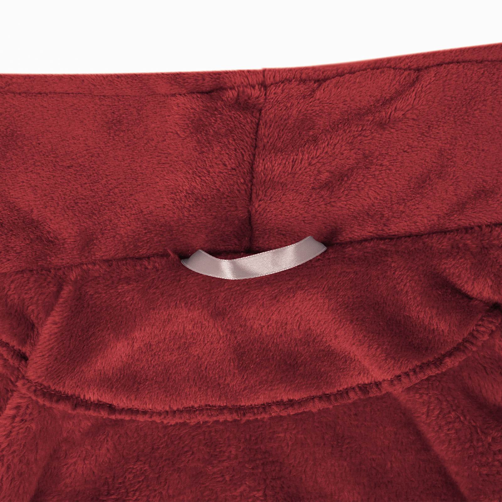 Bade mantil bez kapuljače Bordeaux Crvena xxxl Flanel