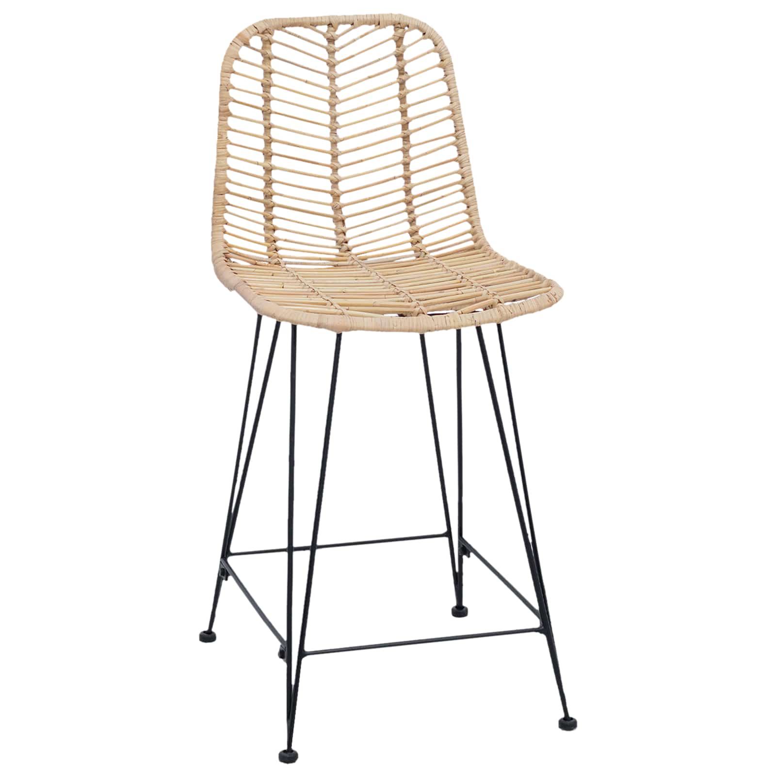 Barski stolac 2 pcs 44,5 x 54,5 x 97,5 cm Ratan i čelik