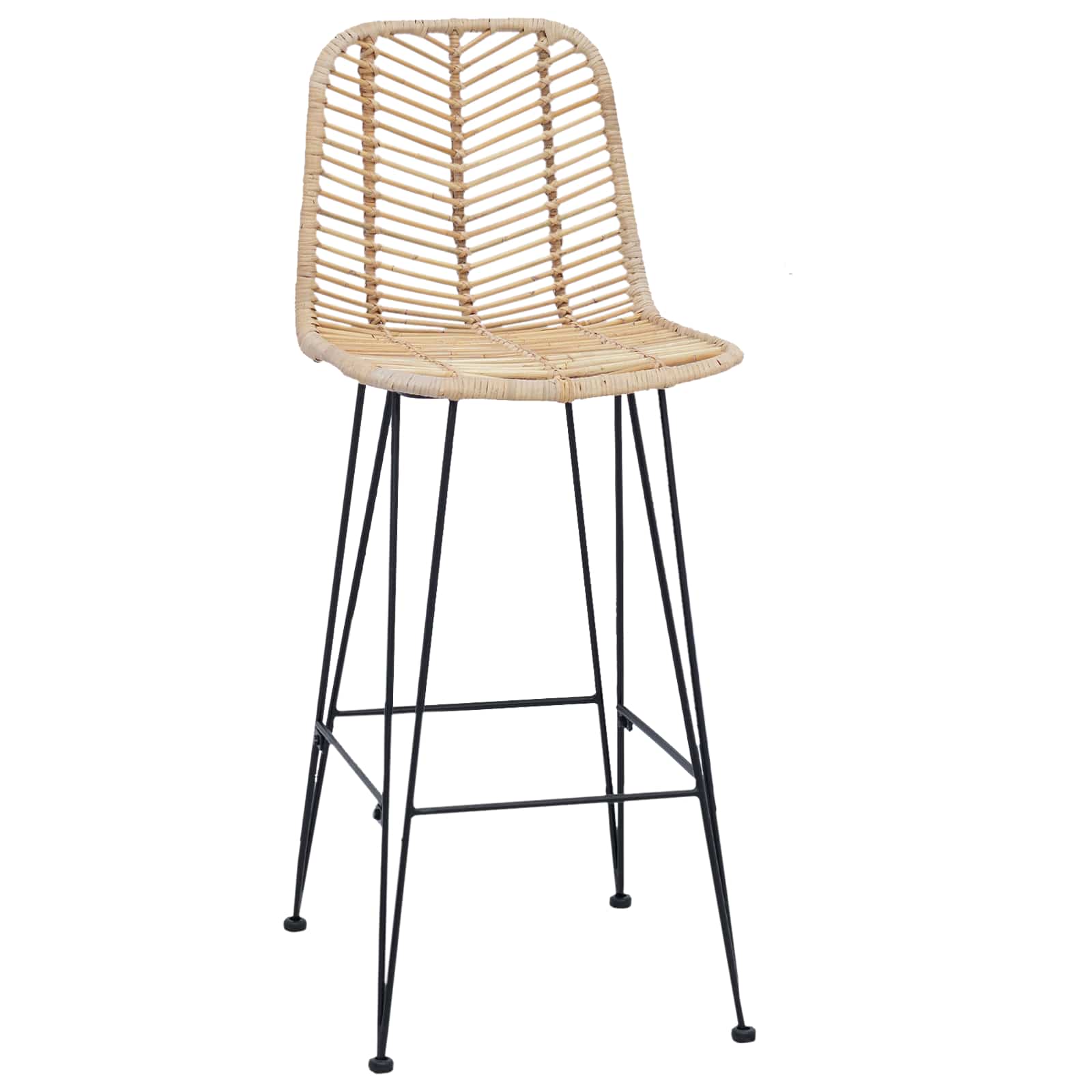 Barski stolac 2 pcs 44 x 52 x 111 cm Ratan i čelik