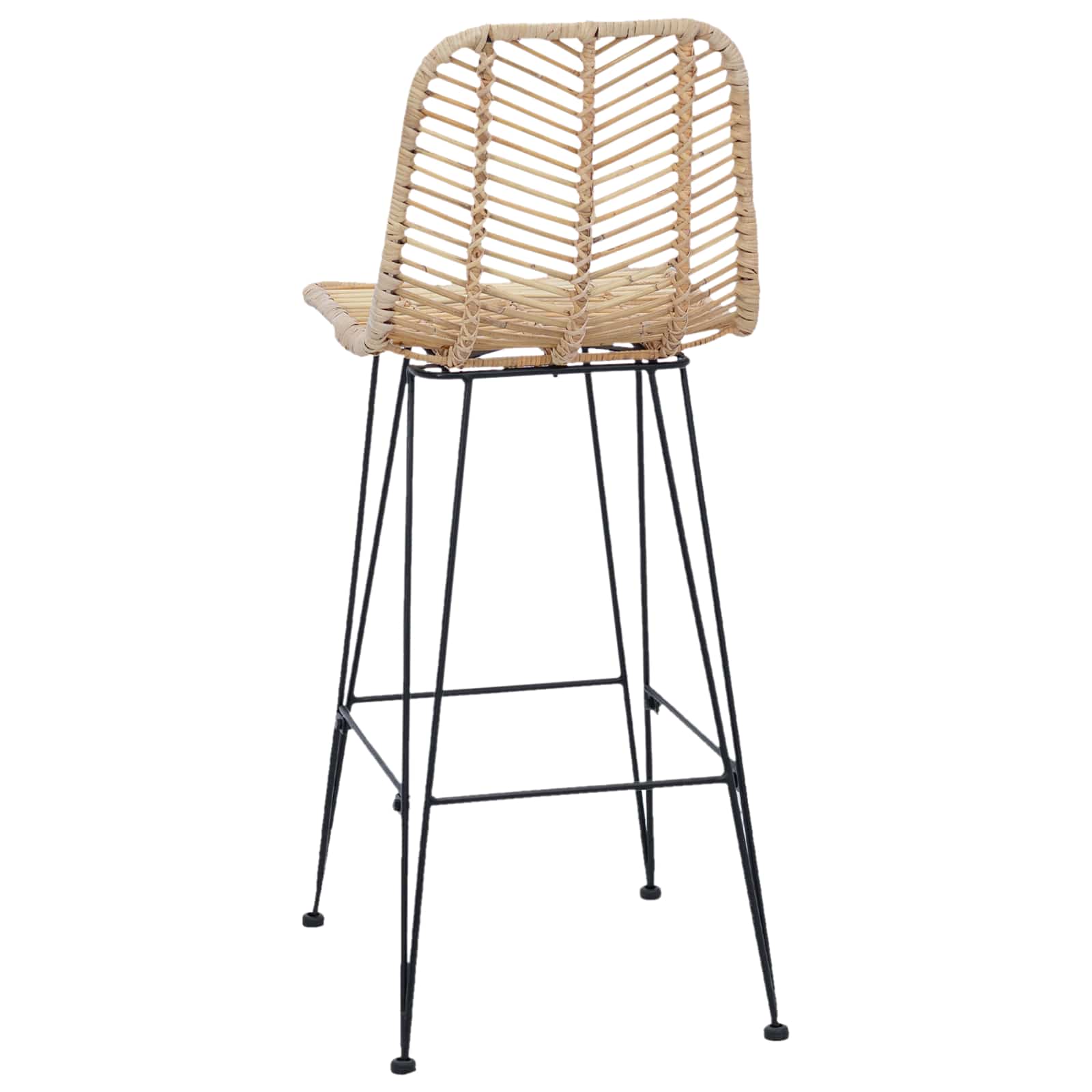 Barski stolac 2 pcs 44 x 52 x 111 cm Ratan i čelik