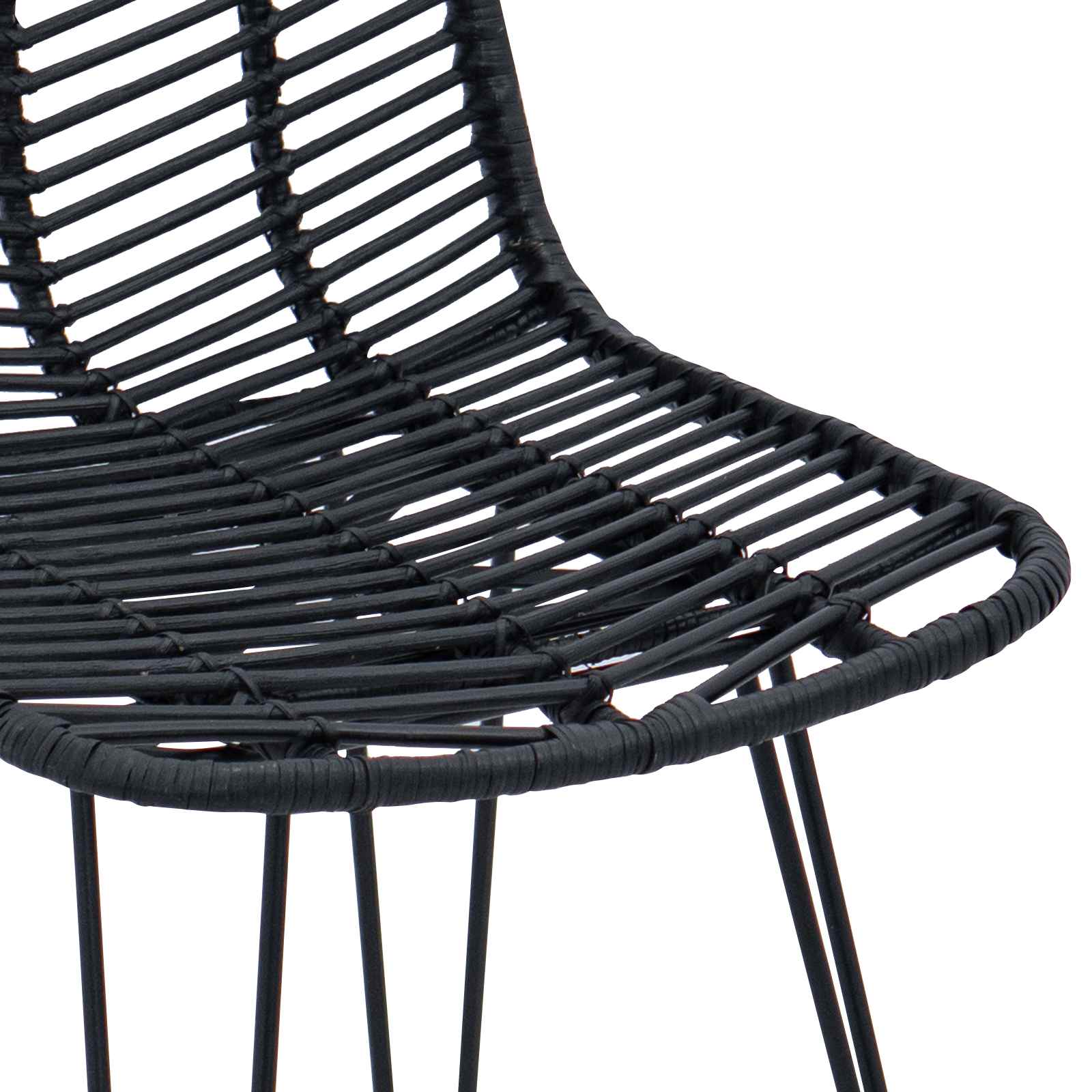 Barski stolac 2 pcs 44 x 52 x 111 cm Ratan i čelik