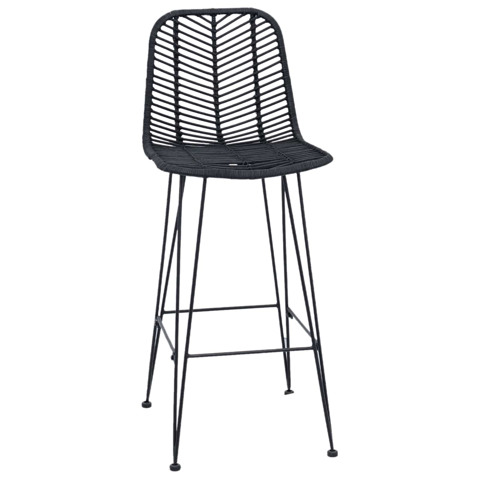 Barski stolac 2 pcs 44 x 52 x 111 cm Ratan i čelik