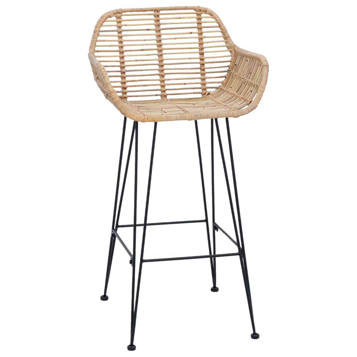 Barski stolac 2 pcs 55 x 52 x 92 cm Ratan i čelik