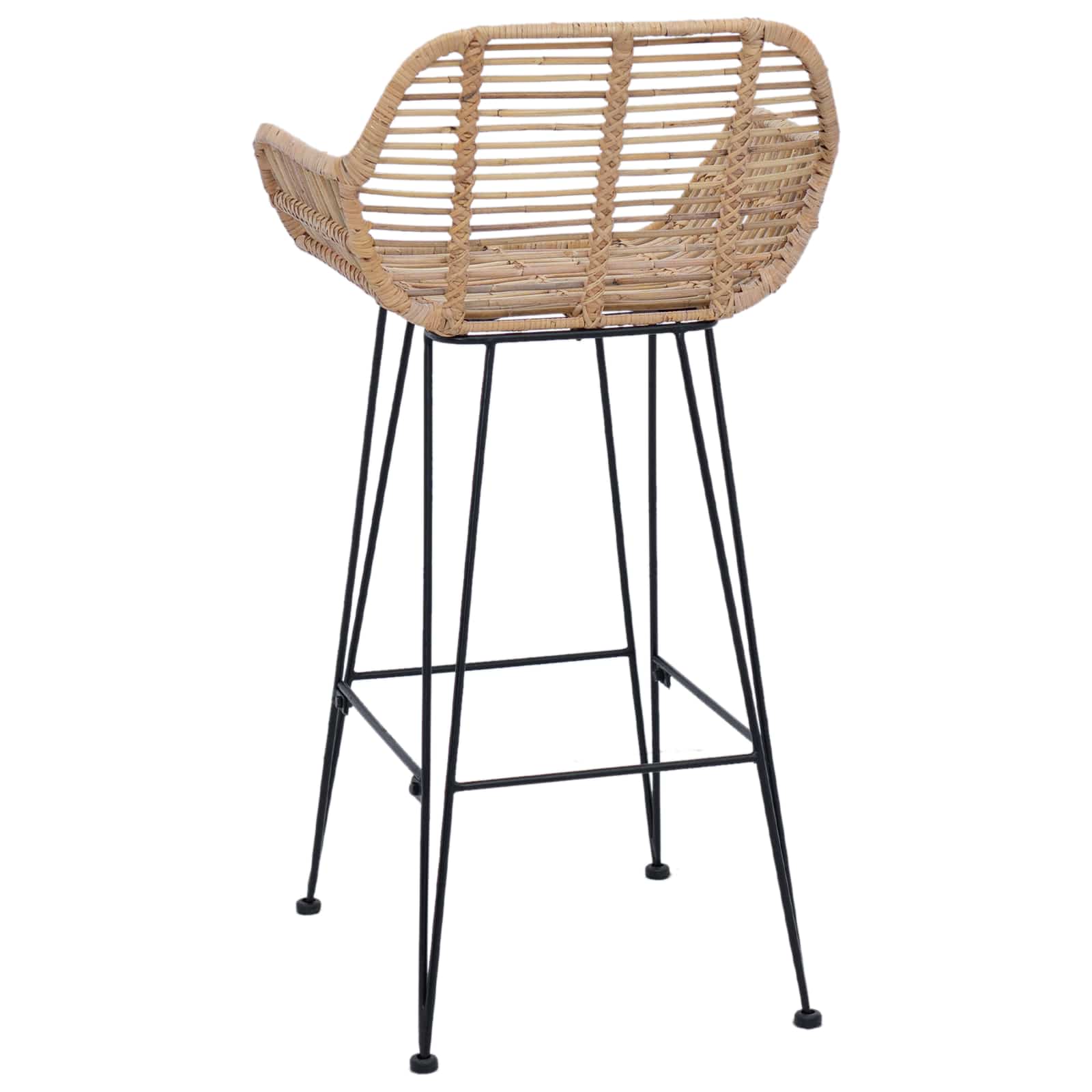 Barski stolac 2 pcs 55 x 52 x 92 cm Ratan i čelik