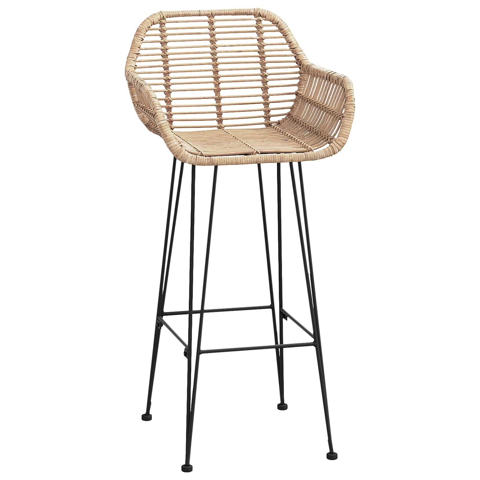 Barski stolac 2 pcs 55 x 52 x 105 cm Ratan i čelik