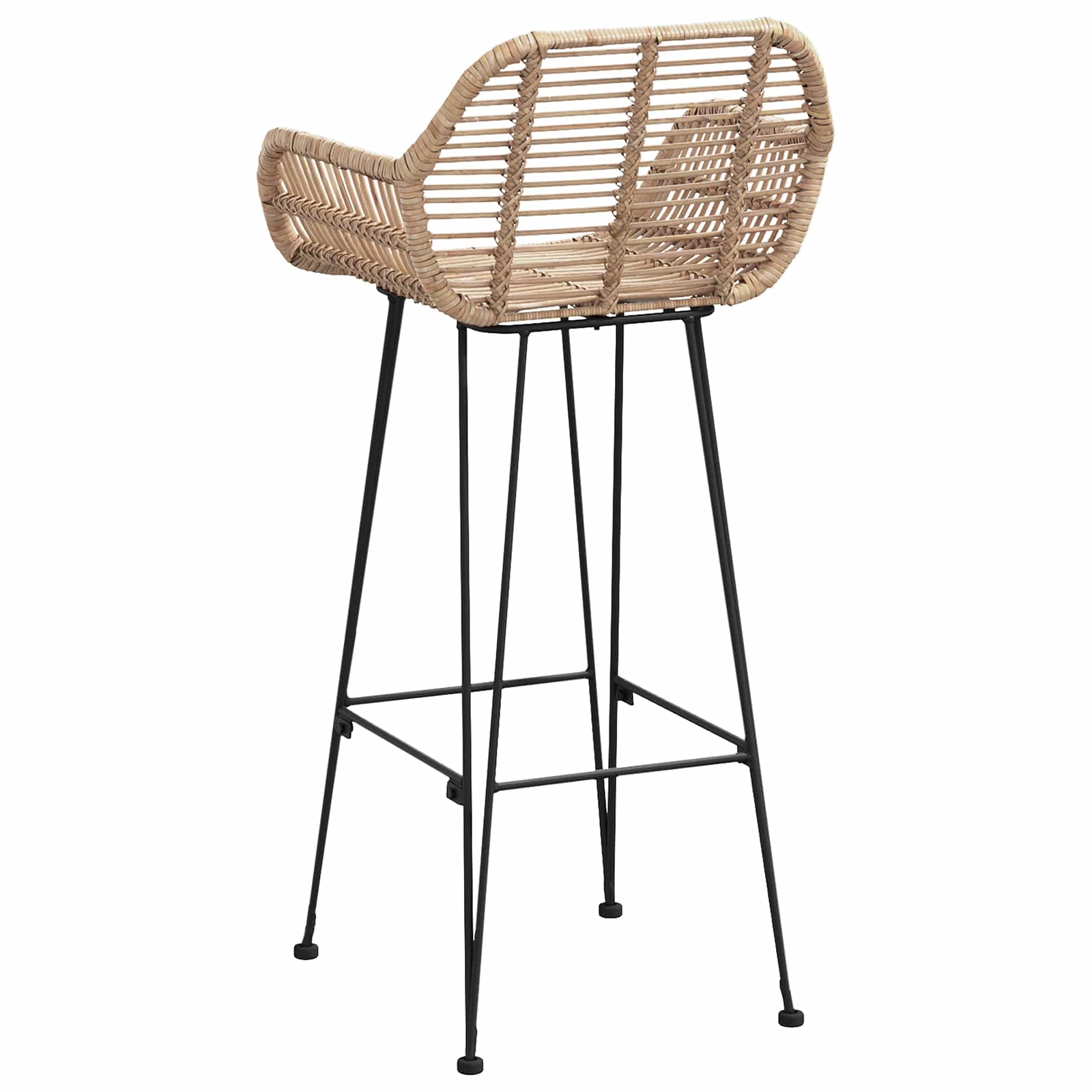 Barski stolac 2 pcs 55 x 52 x 105 cm Ratan i čelik