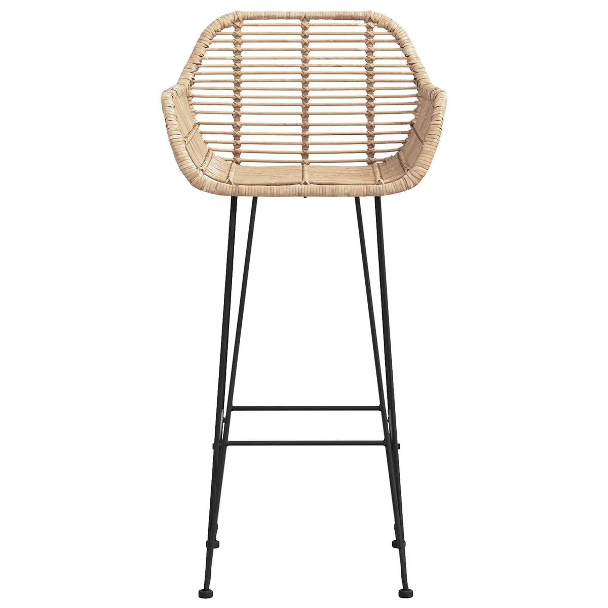 Barski stolac 2 pcs 55 x 52 x 105 cm Ratan i čelik