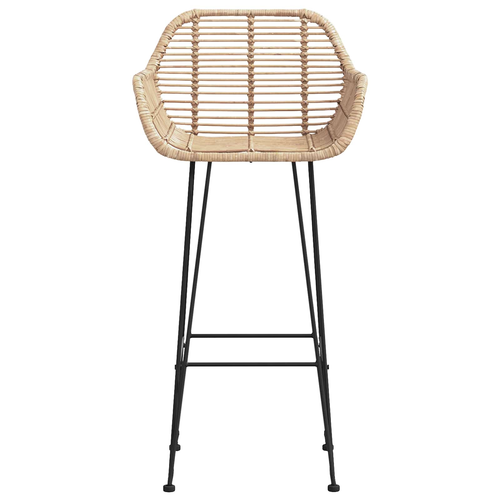 Barski stolac 2 pcs 55 x 52 x 105 cm Ratan i čelik