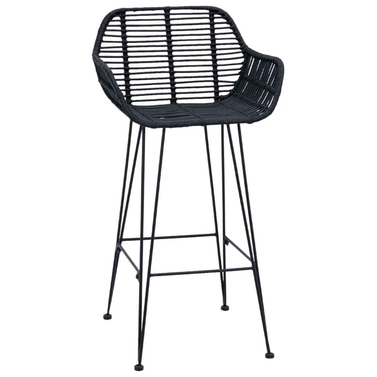 Barski stolac 2 pcs 55 x 52 x 92 cm Ratan i čelik