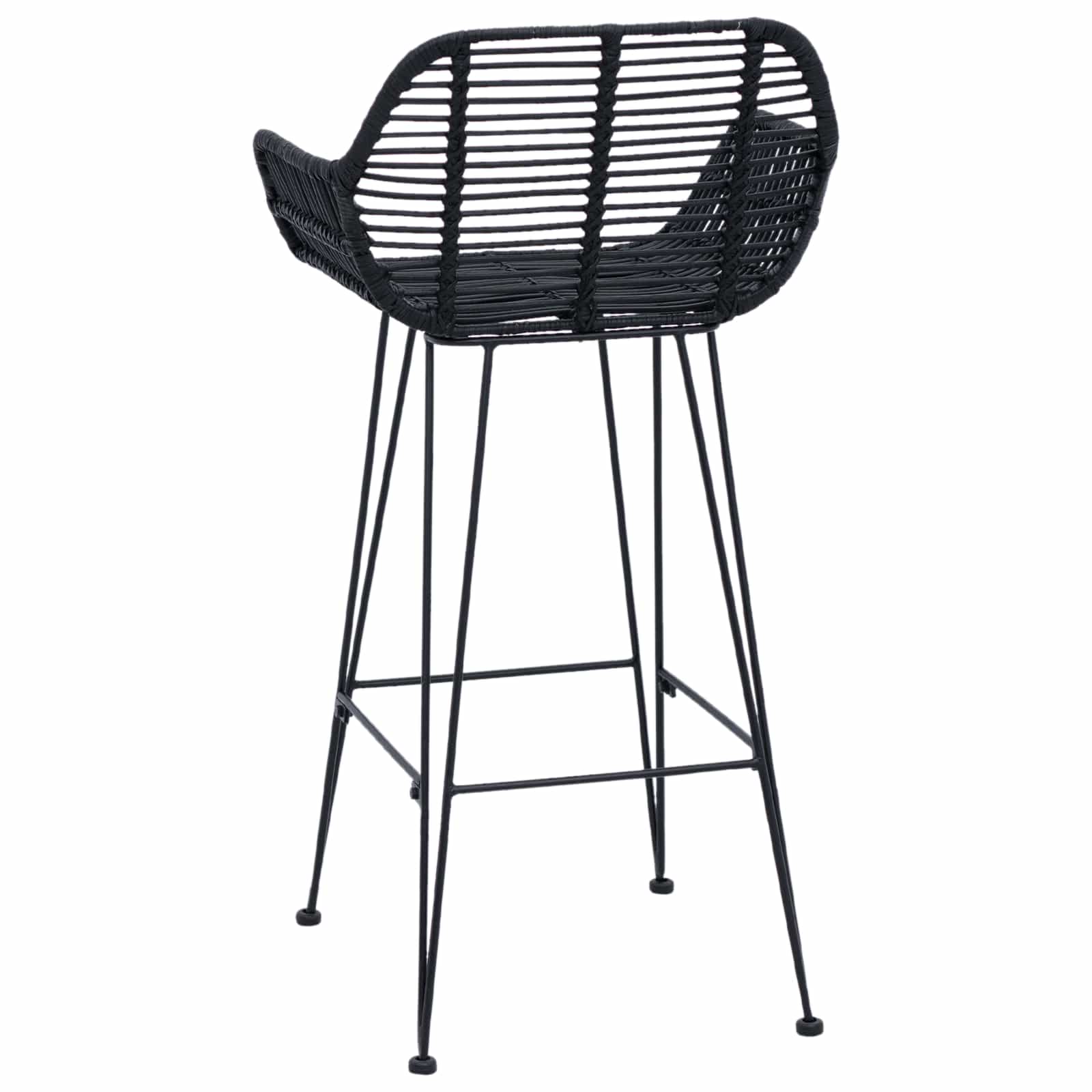 Barski stolac 2 pcs 55 x 52 x 92 cm Ratan i čelik