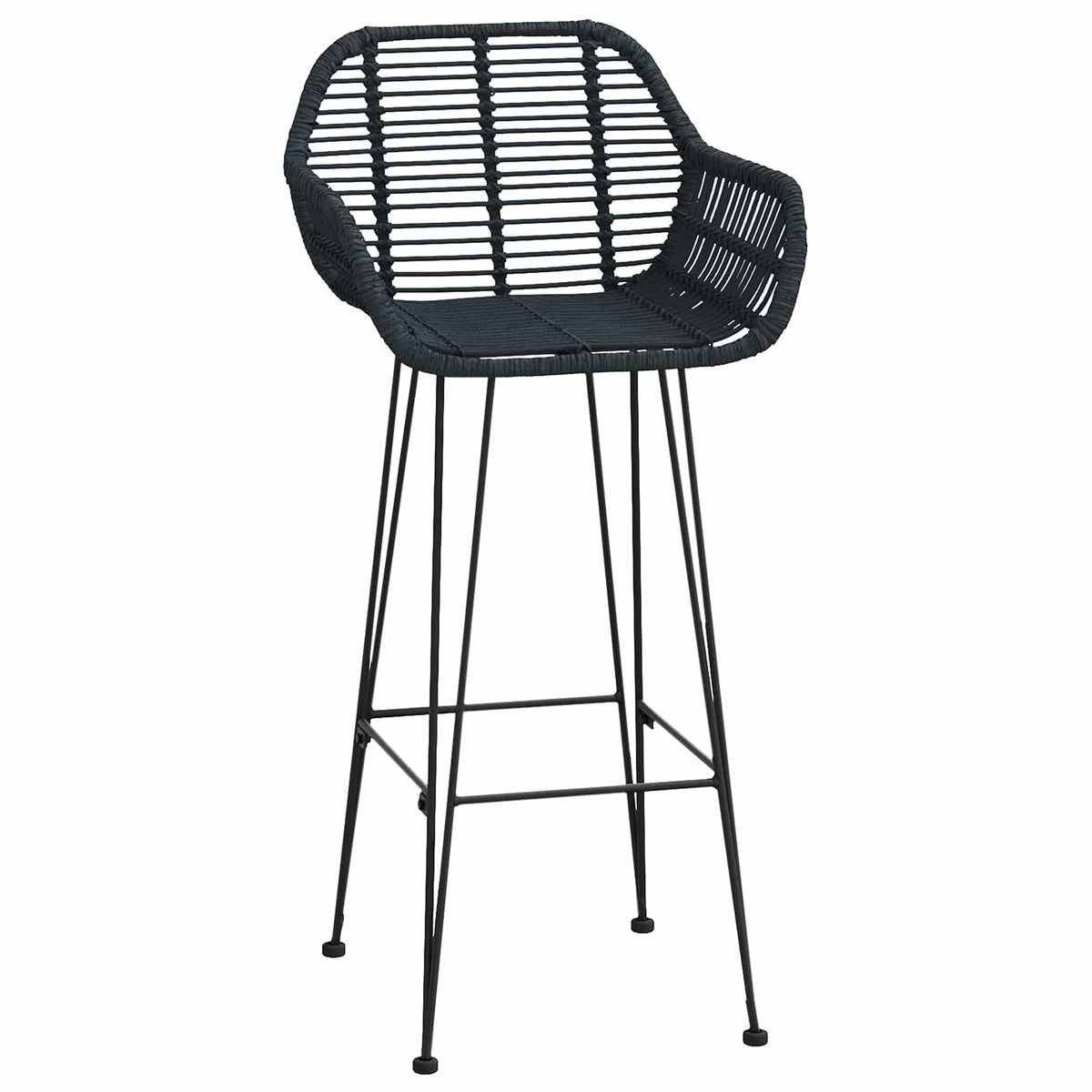 Barski stolac 2 pcs 55 x 52 x 105 cm Ratan i čelik