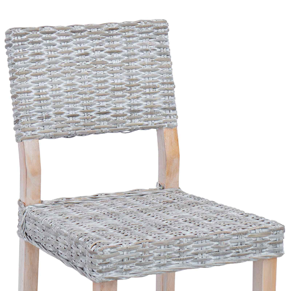 Stolac za blagovanje 2 pcs Kubu Ratan Bijelo pranje