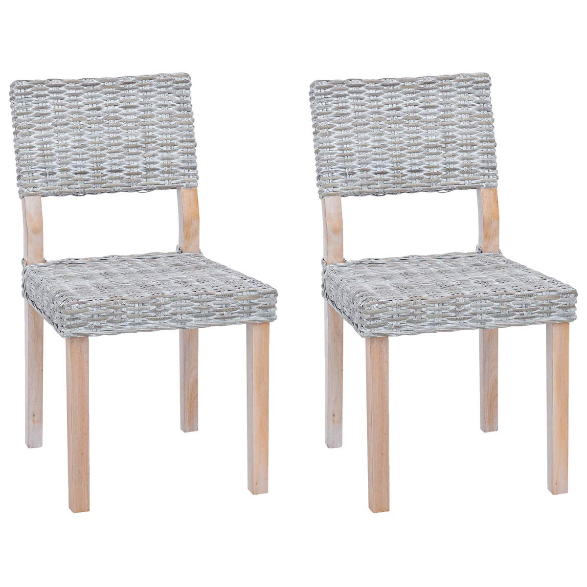 Stolac za blagovanje 2 pcs Kubu Ratan Bijelo pranje