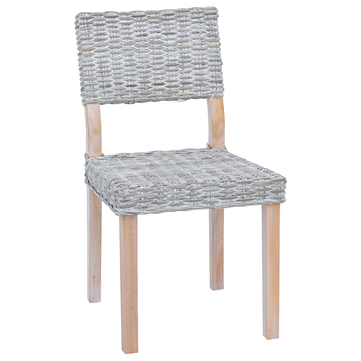 Stolac za blagovanje 2 pcs Kubu Ratan Bijelo pranje