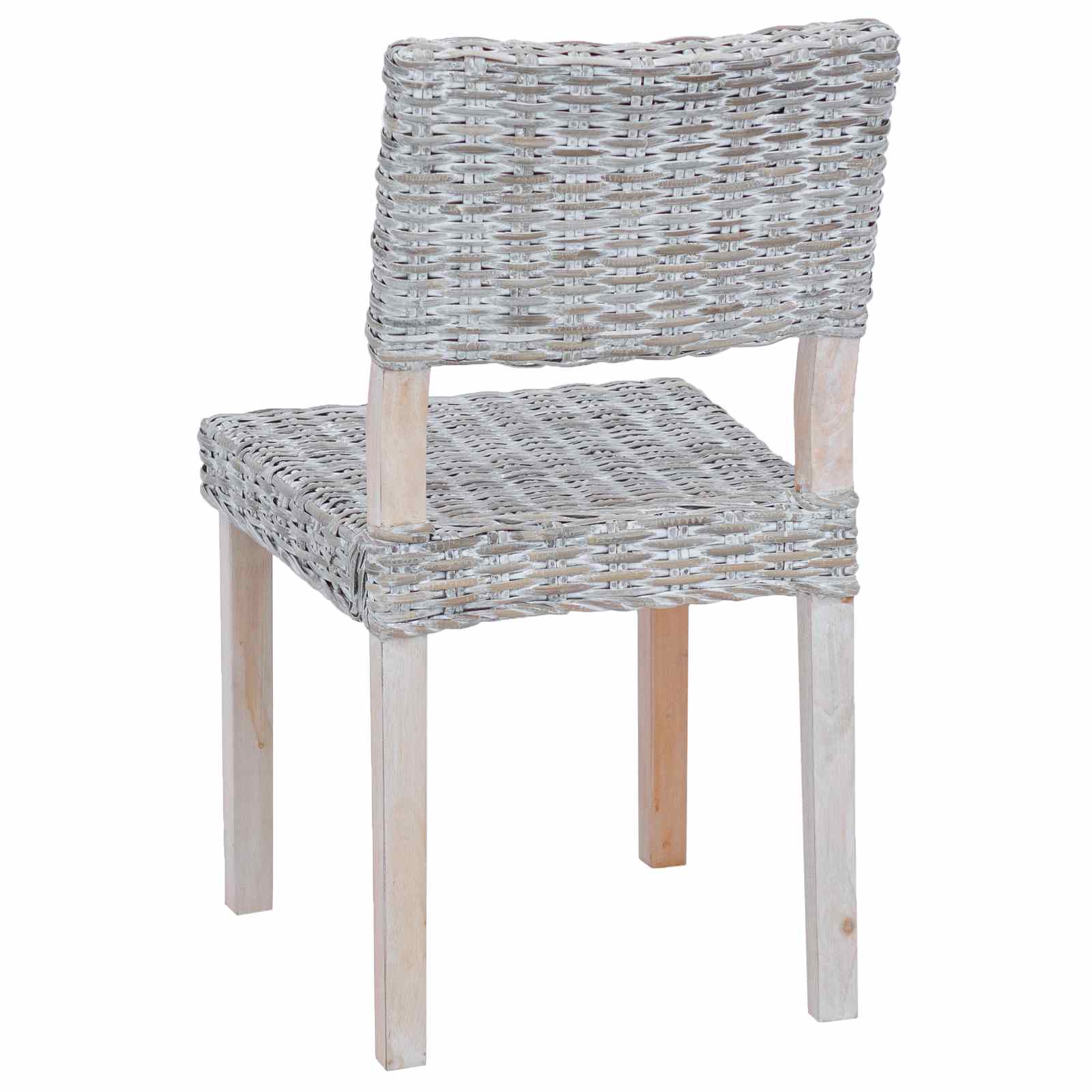 Stolac za blagovanje 2 pcs Kubu Ratan Bijelo pranje