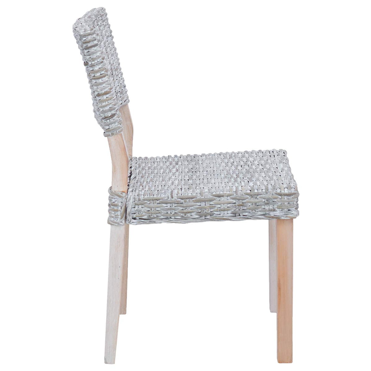 Stolac za blagovanje 2 pcs Kubu Ratan Bijelo pranje