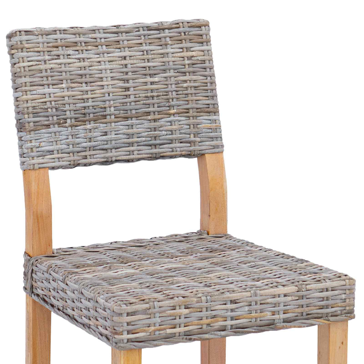 Stolac za blagovanje 2 pcs Kubu Ratan Kubu siva 46 x 55 x 84 cm