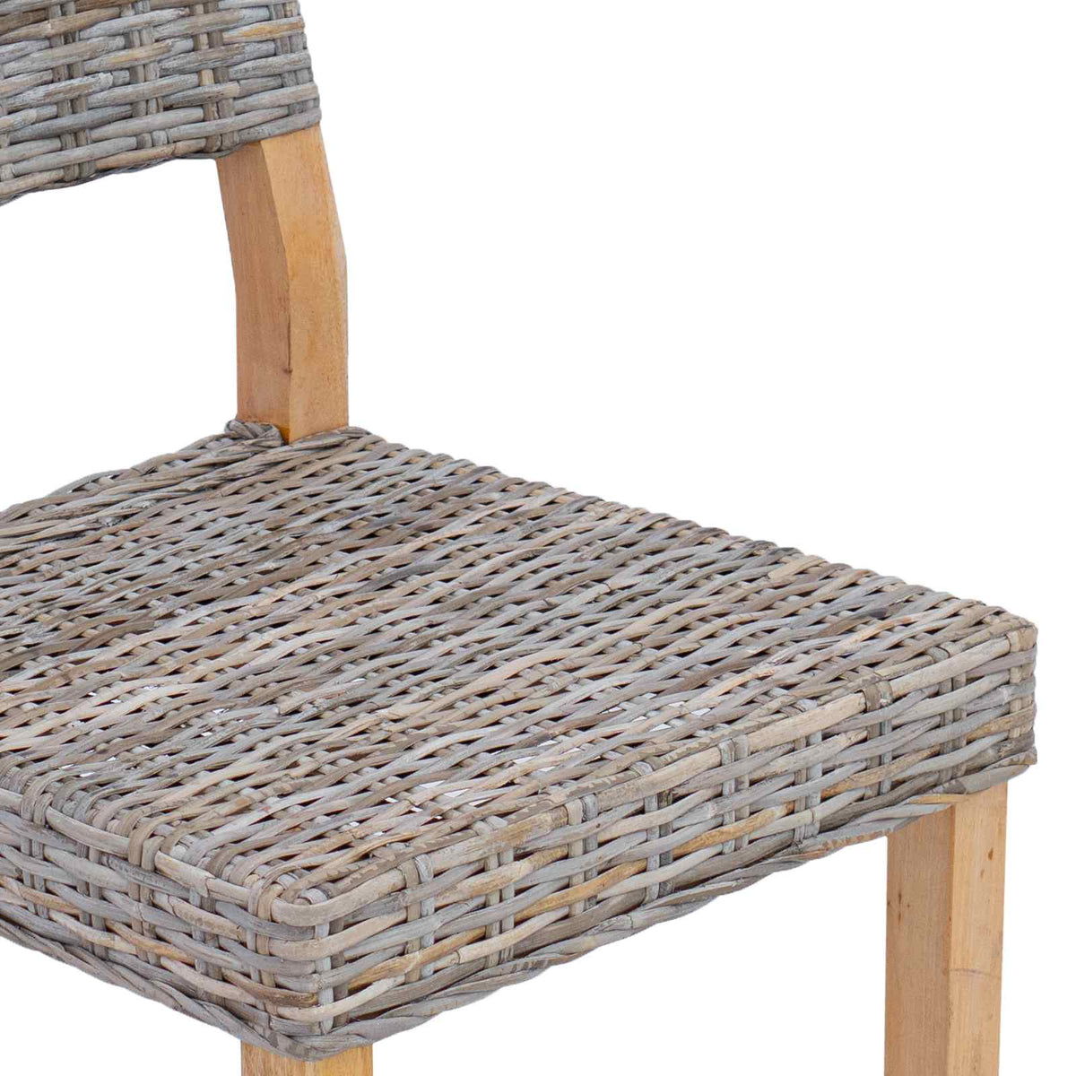 Stolac za blagovanje 2 pcs Kubu Ratan Kubu siva 46 x 55 x 84 cm