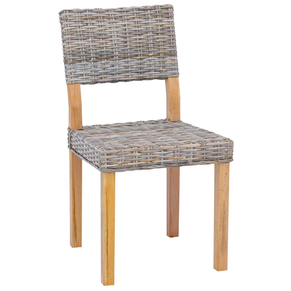 Stolac za blagovanje 2 pcs Kubu Ratan Kubu siva 46 x 55 x 84 cm