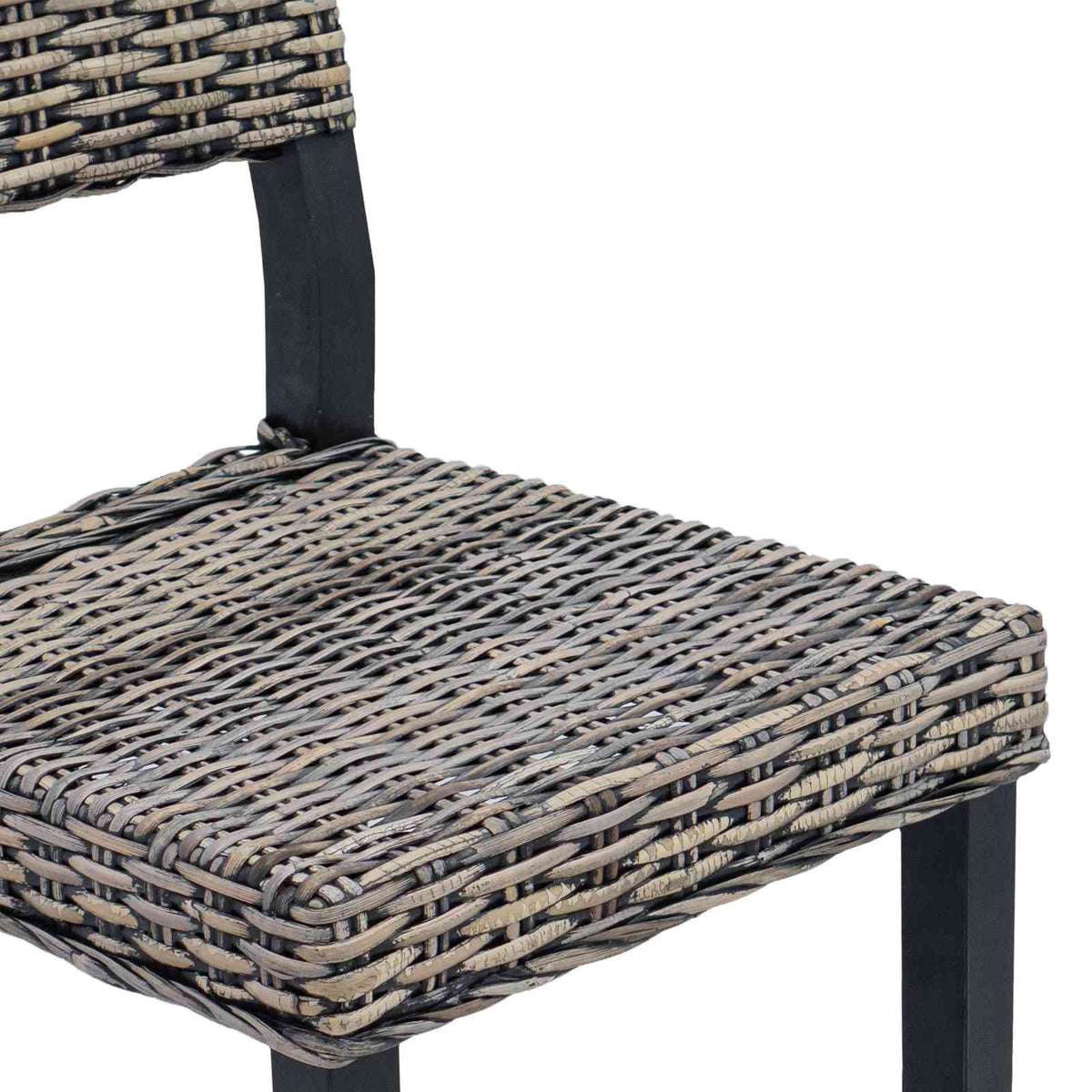 Stolac za blagovanje 2 pcs Kubu Ratan Crno pranje