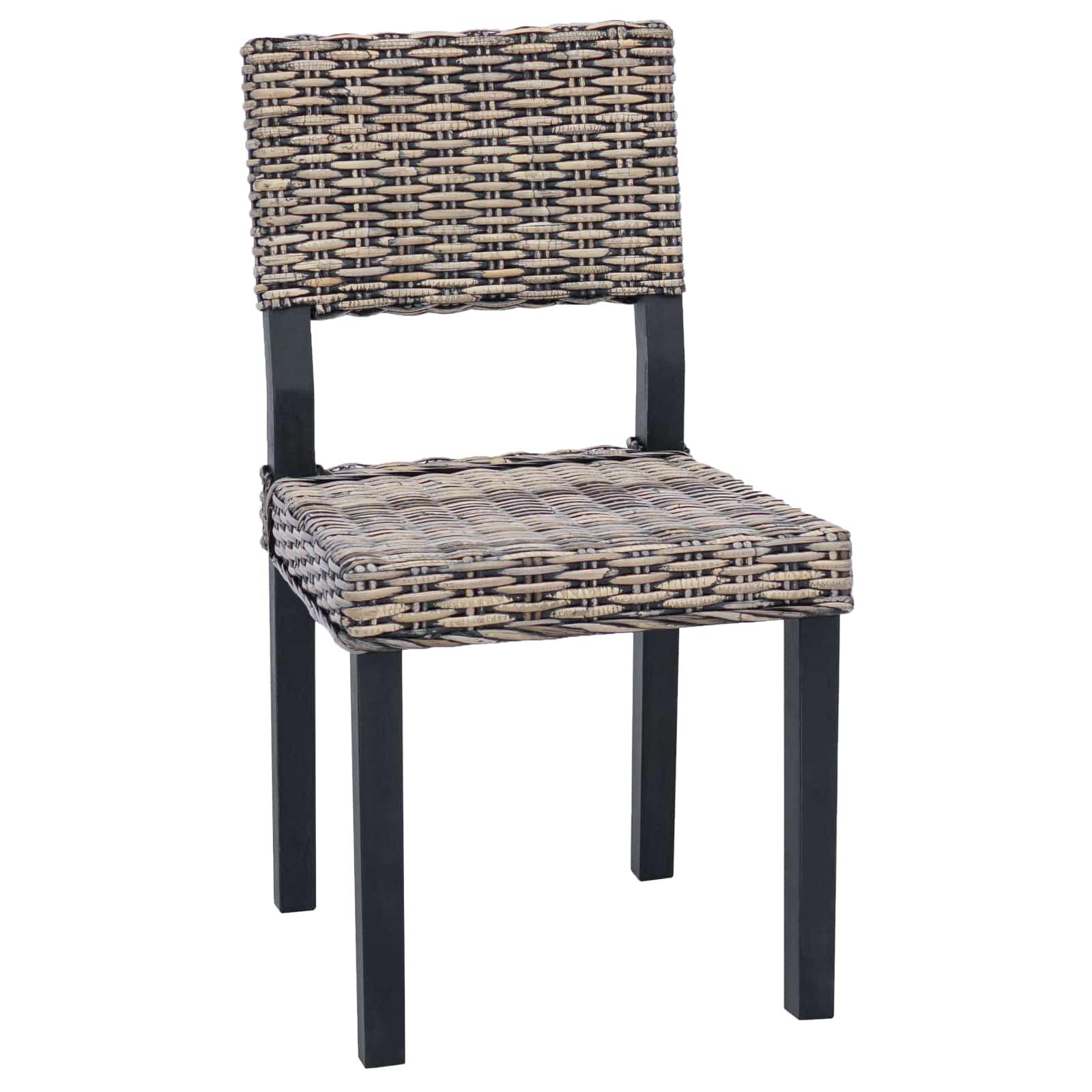 Stolac za blagovanje 2 pcs Kubu Ratan Crno pranje