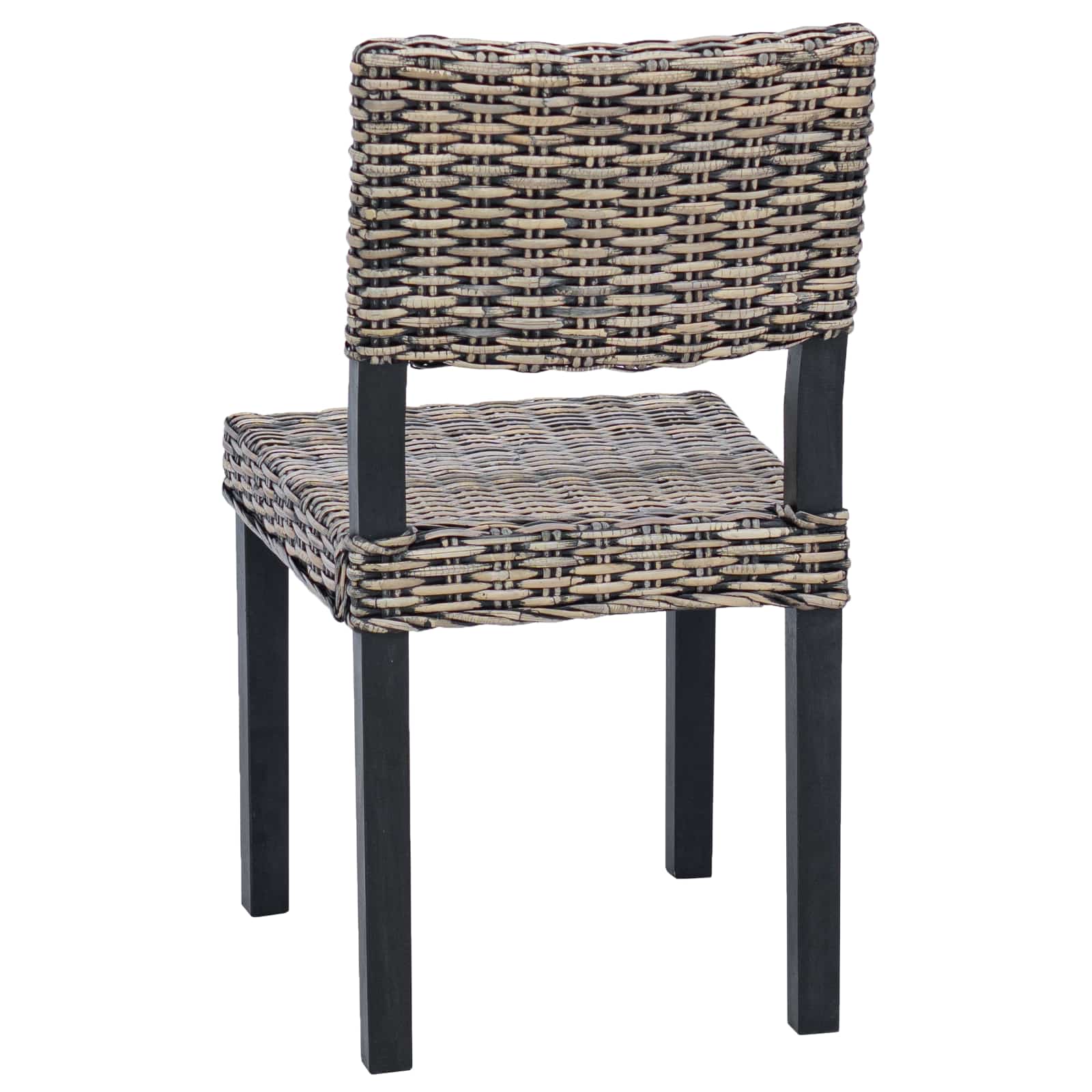 Stolac za blagovanje 2 pcs Kubu Ratan Crno pranje