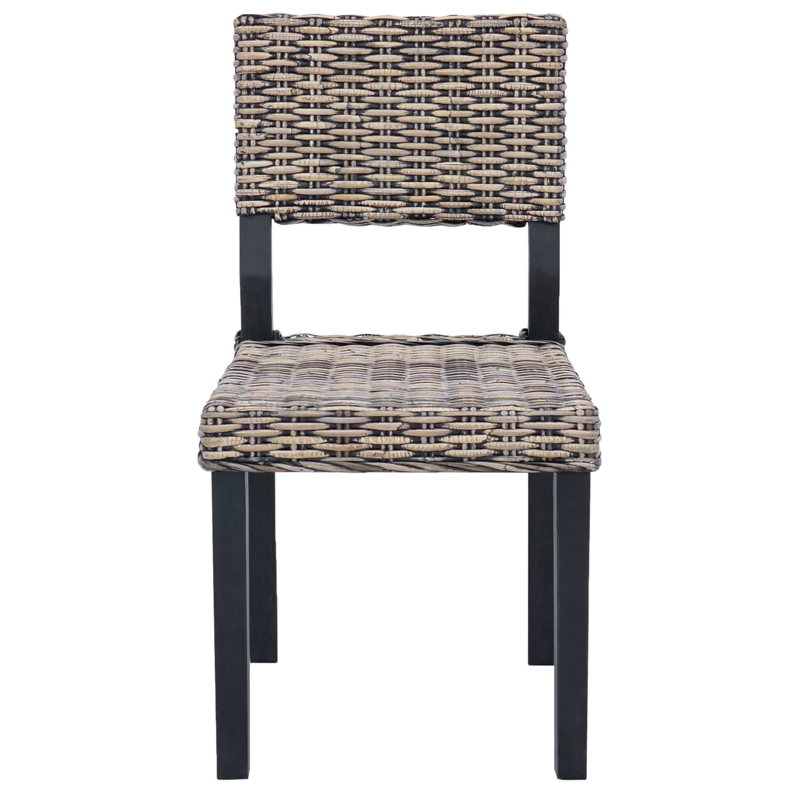 Stolac za blagovanje 2 pcs Kubu Ratan Crno pranje