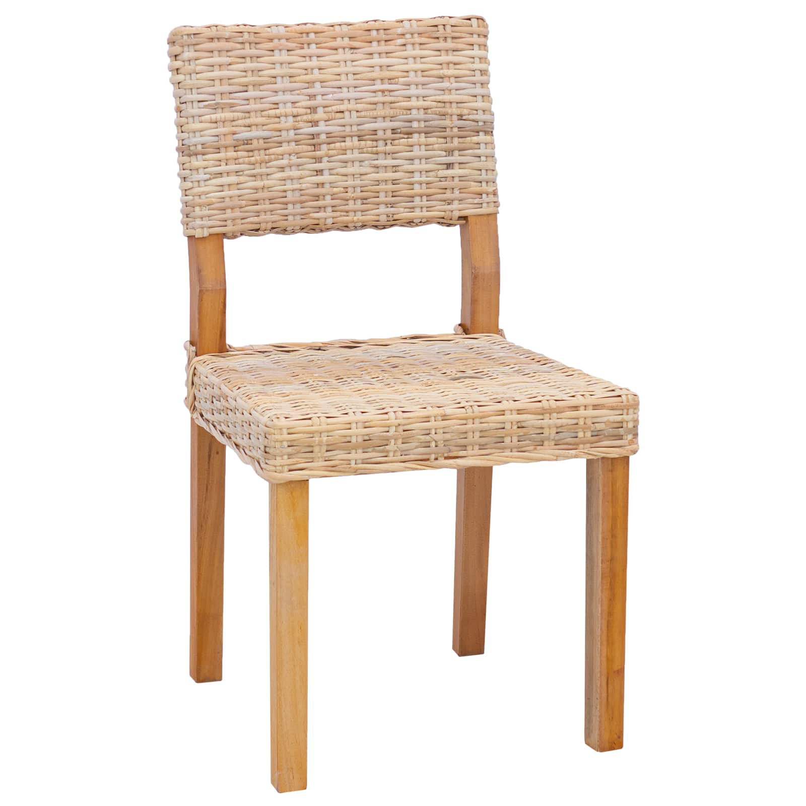 Stolac za blagovanje 2 pcs Kubu Ratan Prirodna 46 x 55 x 84 cm