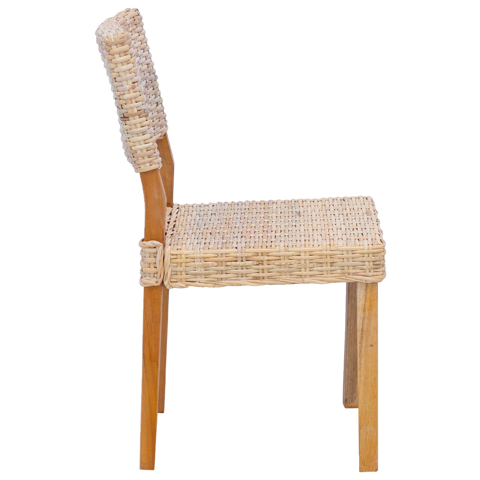 Stolac za blagovanje 2 pcs Kubu Ratan Prirodna 46 x 55 x 84 cm