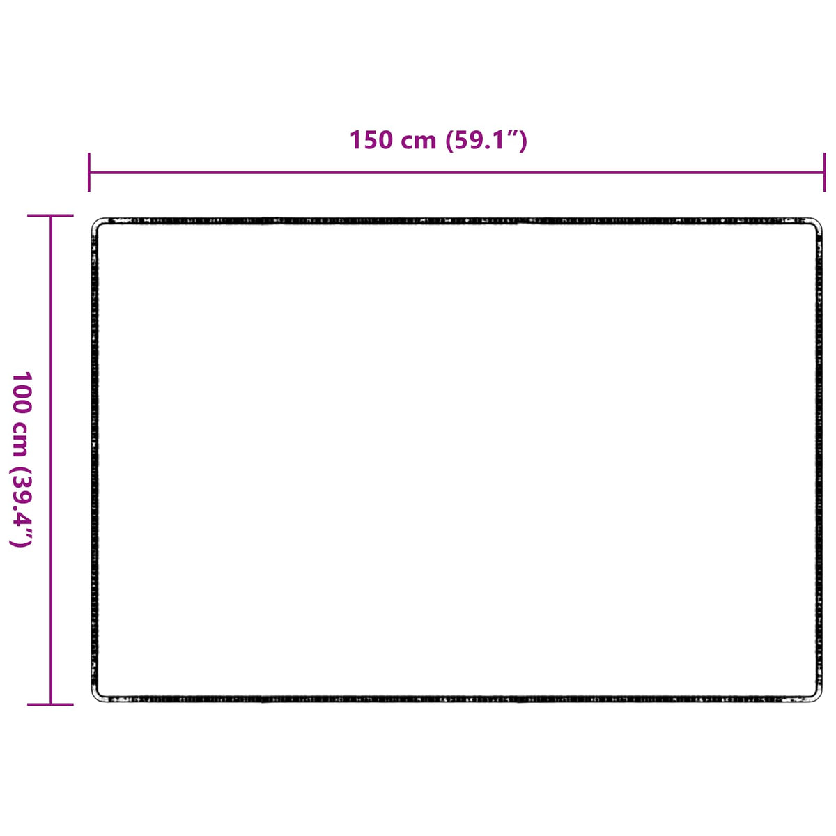 Tepih trkač Antracit 100 x 150 cm 100% Polipropilen