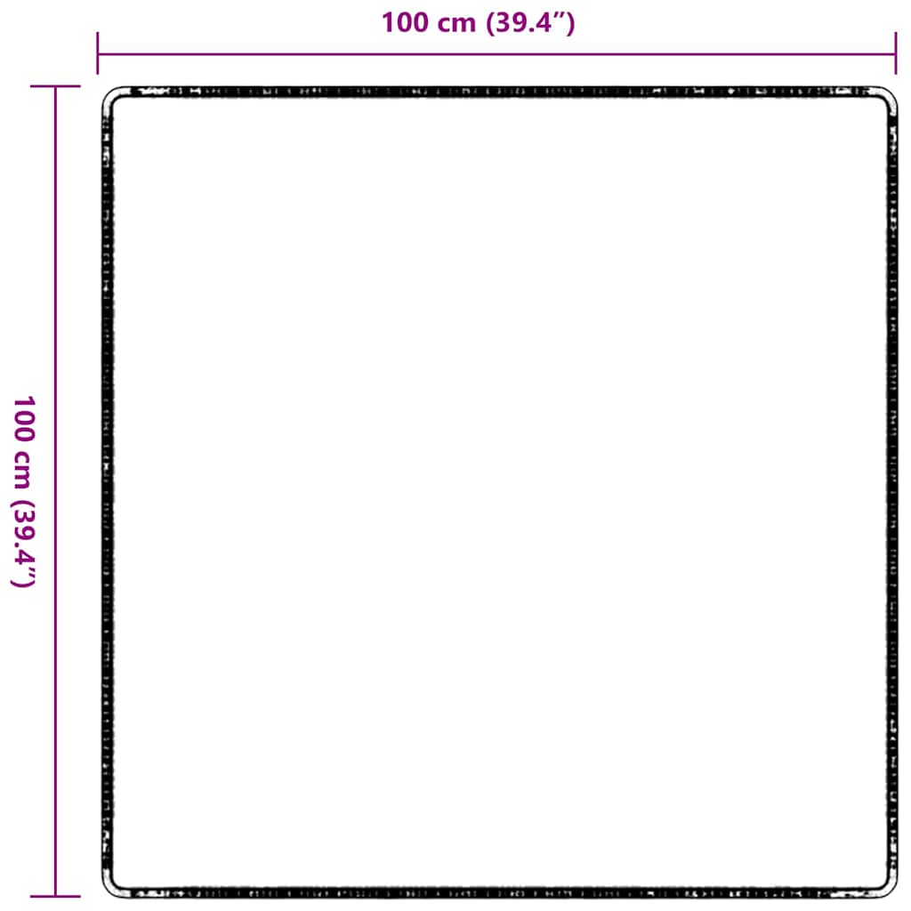 Tepih trkač Svijetlo siva 100 x 100 cm 100% Polipropilen