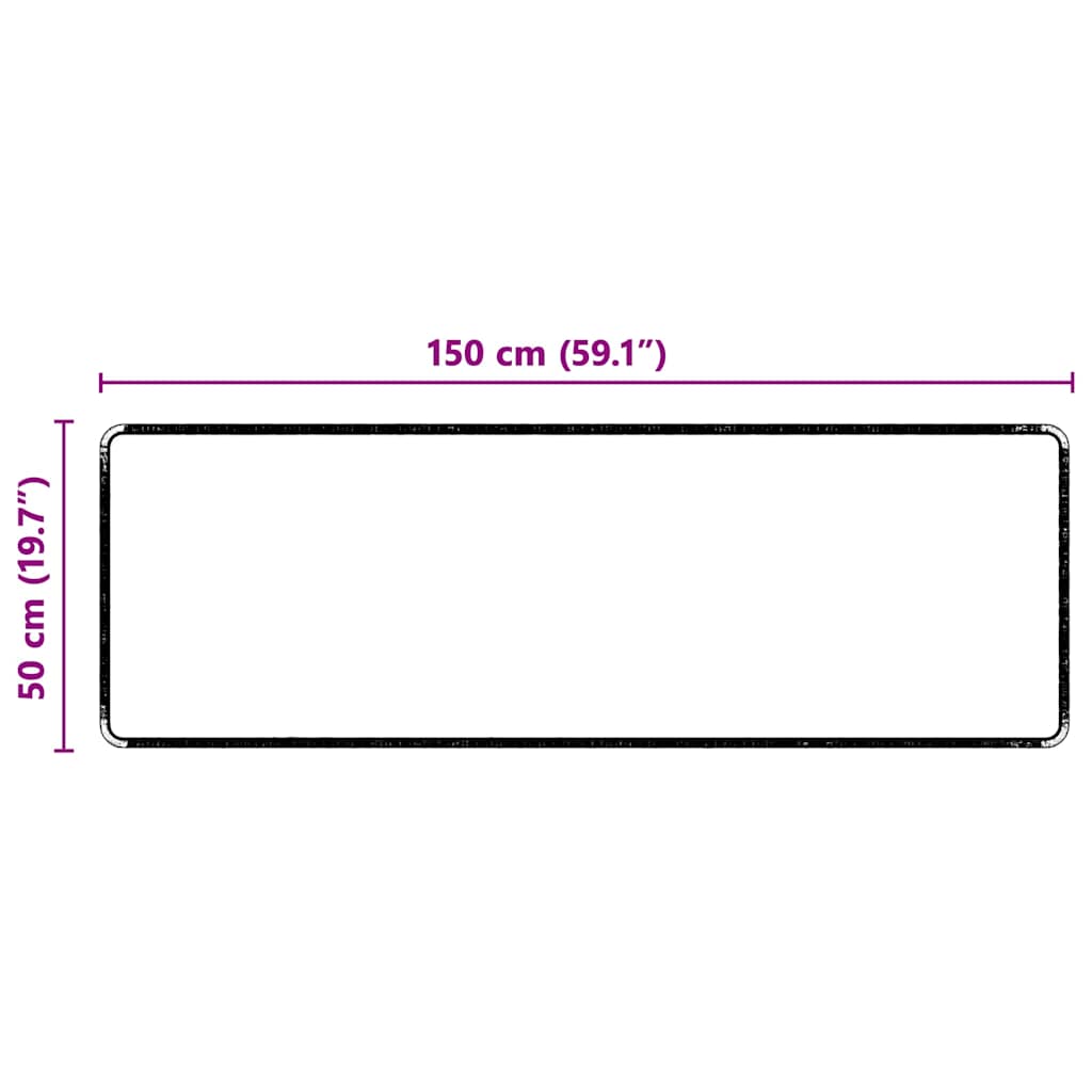 Tepih trkač Crna 50 x 150 cm 100% Polipropilen Tuft