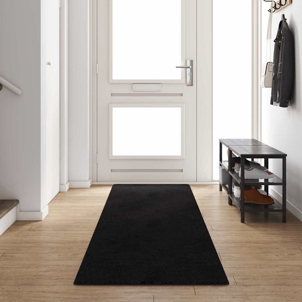 Tepih trkač Crna 80 x 400 cm 100% Polipropilen Tuft