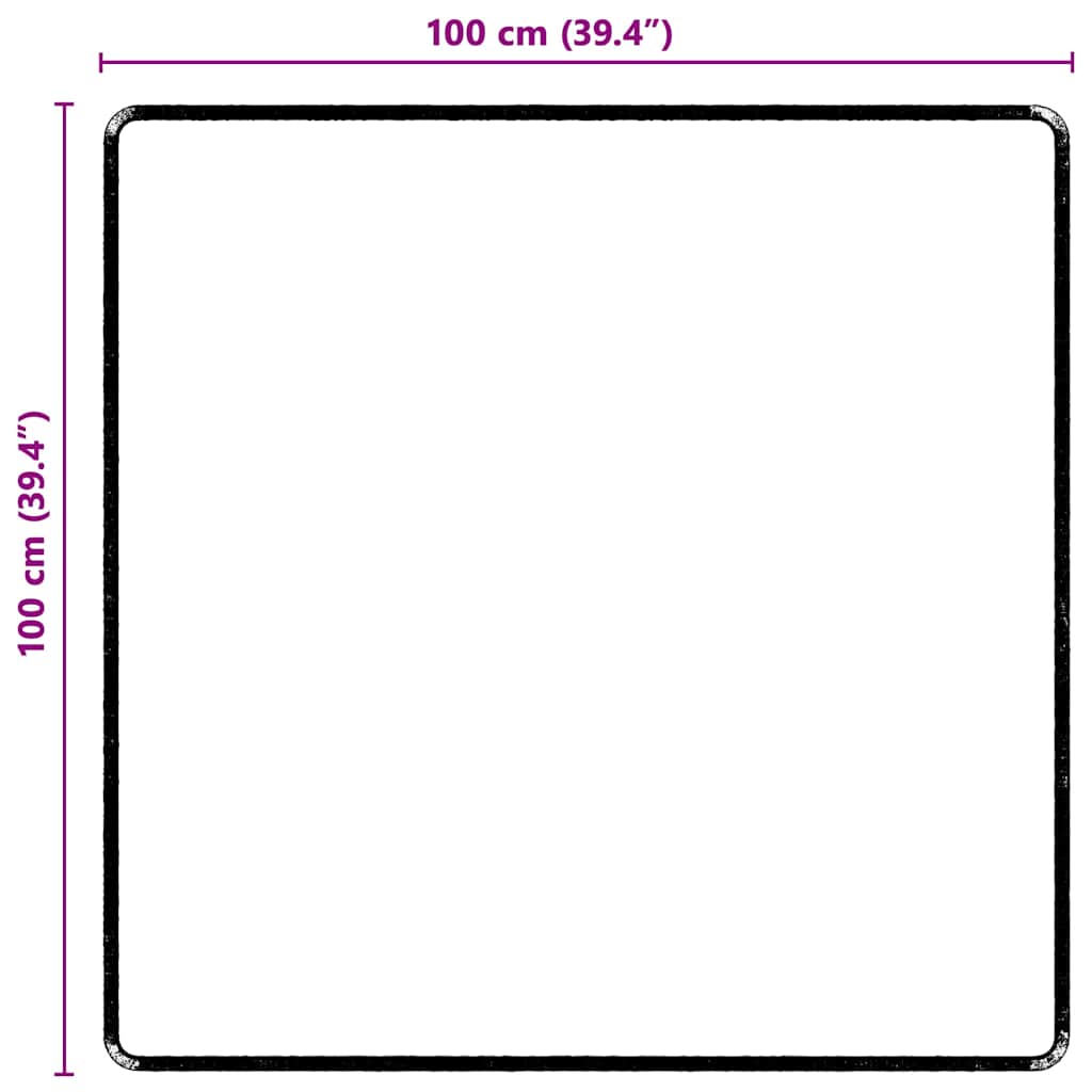 Tepih trkač Crna 100 x 100 cm 100% Polipropilen Tuft