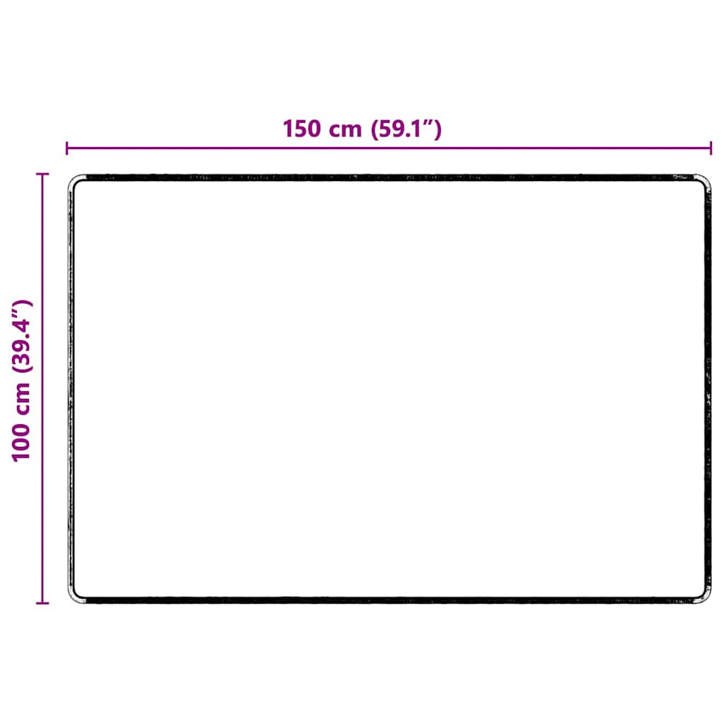 Tepih trkač Crna 100 x 150 cm 100% Polipropilen Tuft