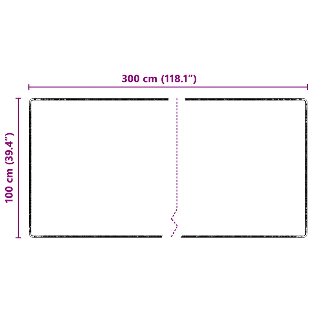 Tepih trkač Crna 100 x 300 cm 100% Polipropilen Tuft