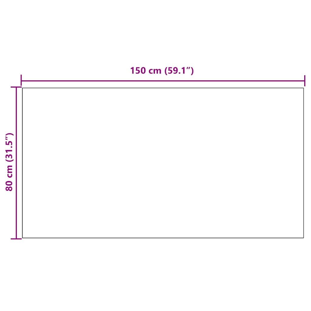 Tepih trkač Siva 80 x 150 cm tkanina