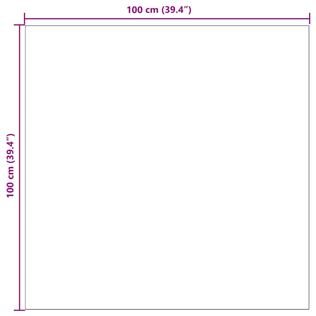 Tepih trkač Svijetlo siva 100 x 100 cm tkanina