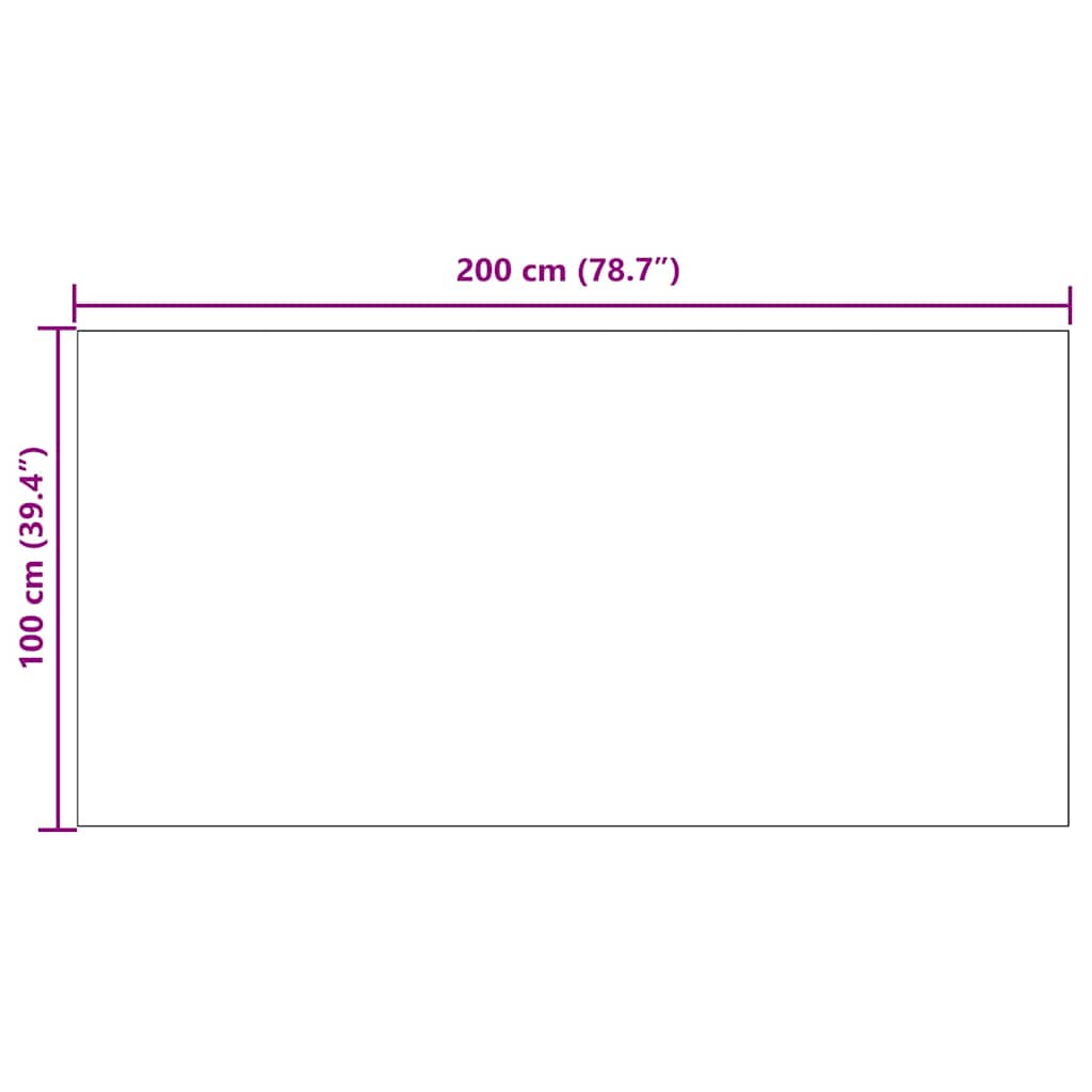 Tepih trkač Svijetlo siva 100 x 200 cm tkanina