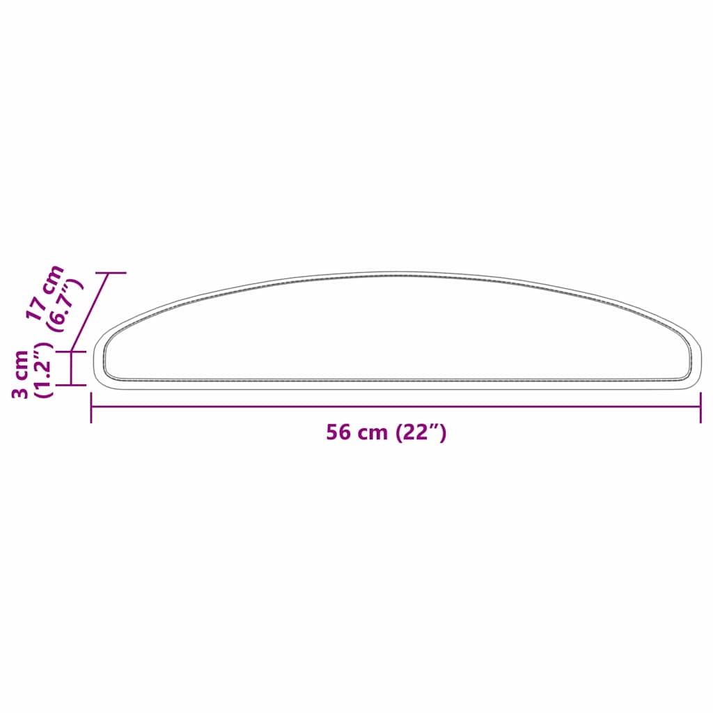 Samoljepljivi stepenasti ulošci 15 pcs Plava 56 x 17 x 3 cm