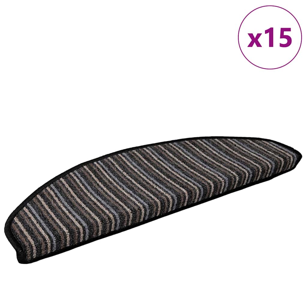Samoljepljivi stepenasti ulošci 15 pcs Antracit 65 x 21 x 4 cm