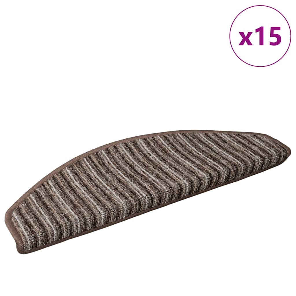 Samoljepljivi stepenasti ulošci 15 pcs Smeđa 65 x 21 x 4 cm