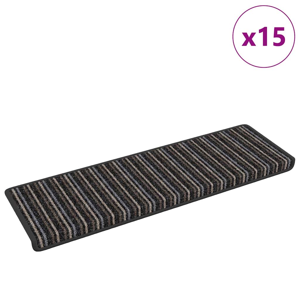 Samoljepljivi stepenasti ulošci 15 pcs Antracit 65 x 21 x 4 cm