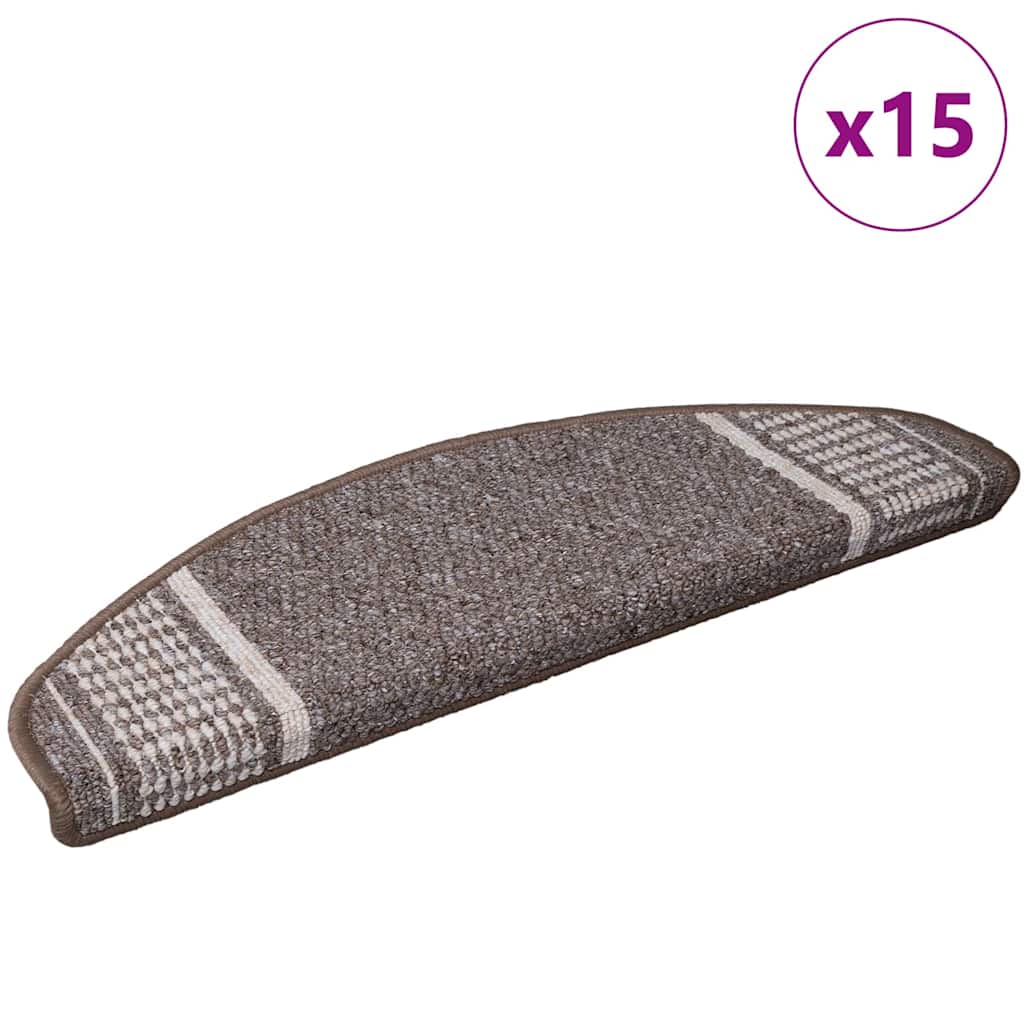 Samoljepljivi stepenasti ulošci 15 pcs Smeđa 65 x 21 x 4 cm
